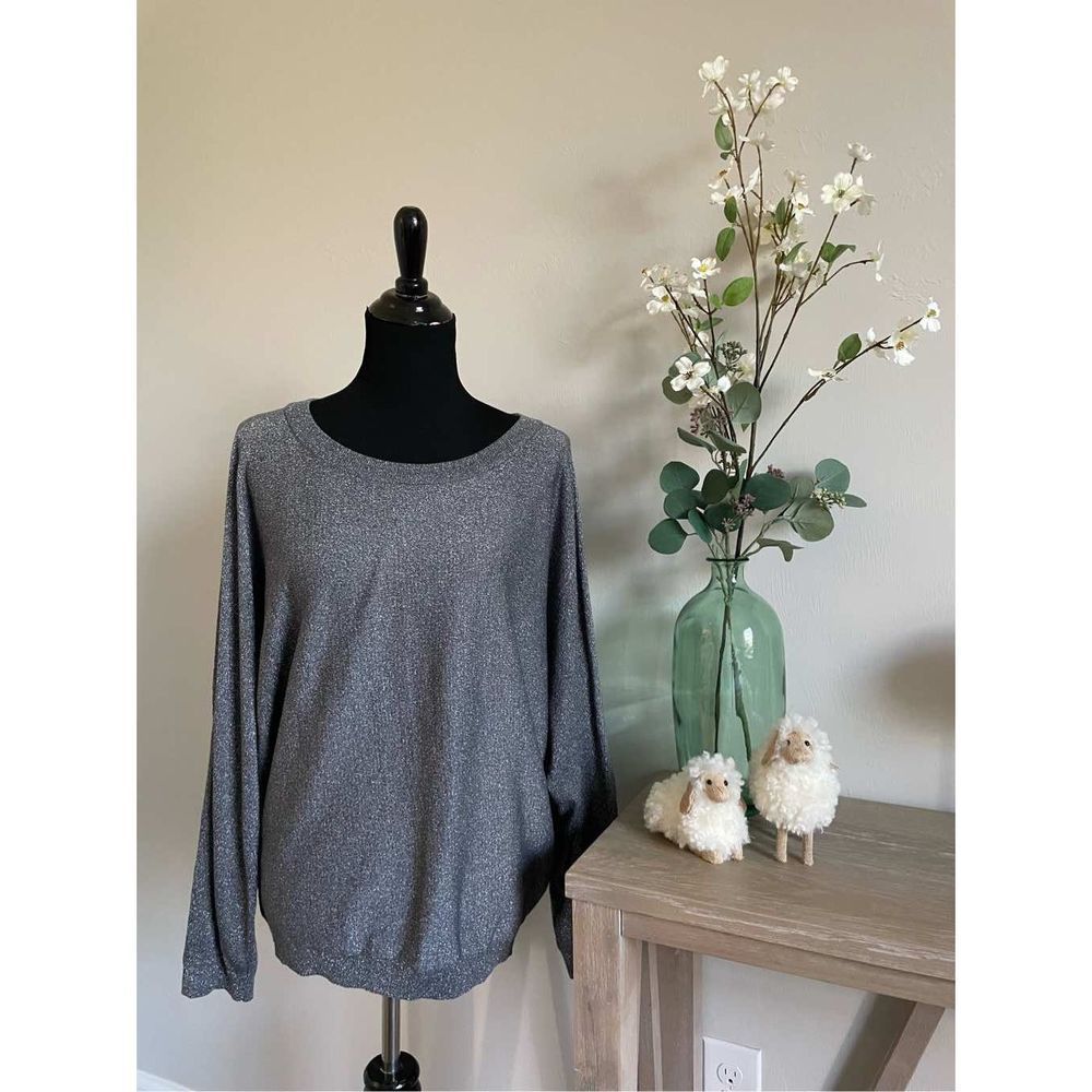 INC Sparle Metallic Raglan Sleeve Sweater